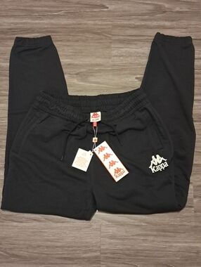 Kappa Sweatpants / Joggers  Men's XXL Black 38168JW Black Smoke-White Brite